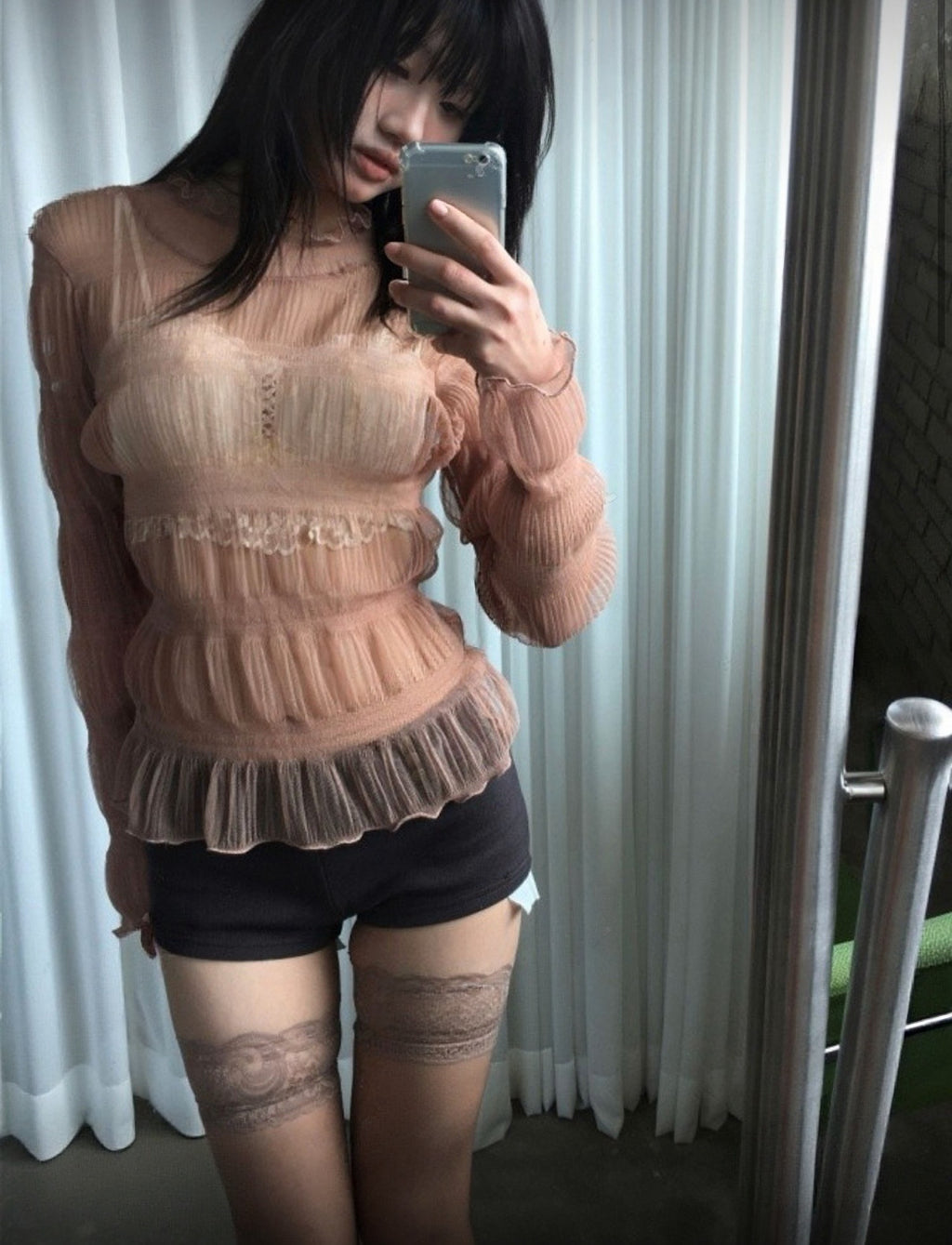 KR 低腰鈕扣天使短褲