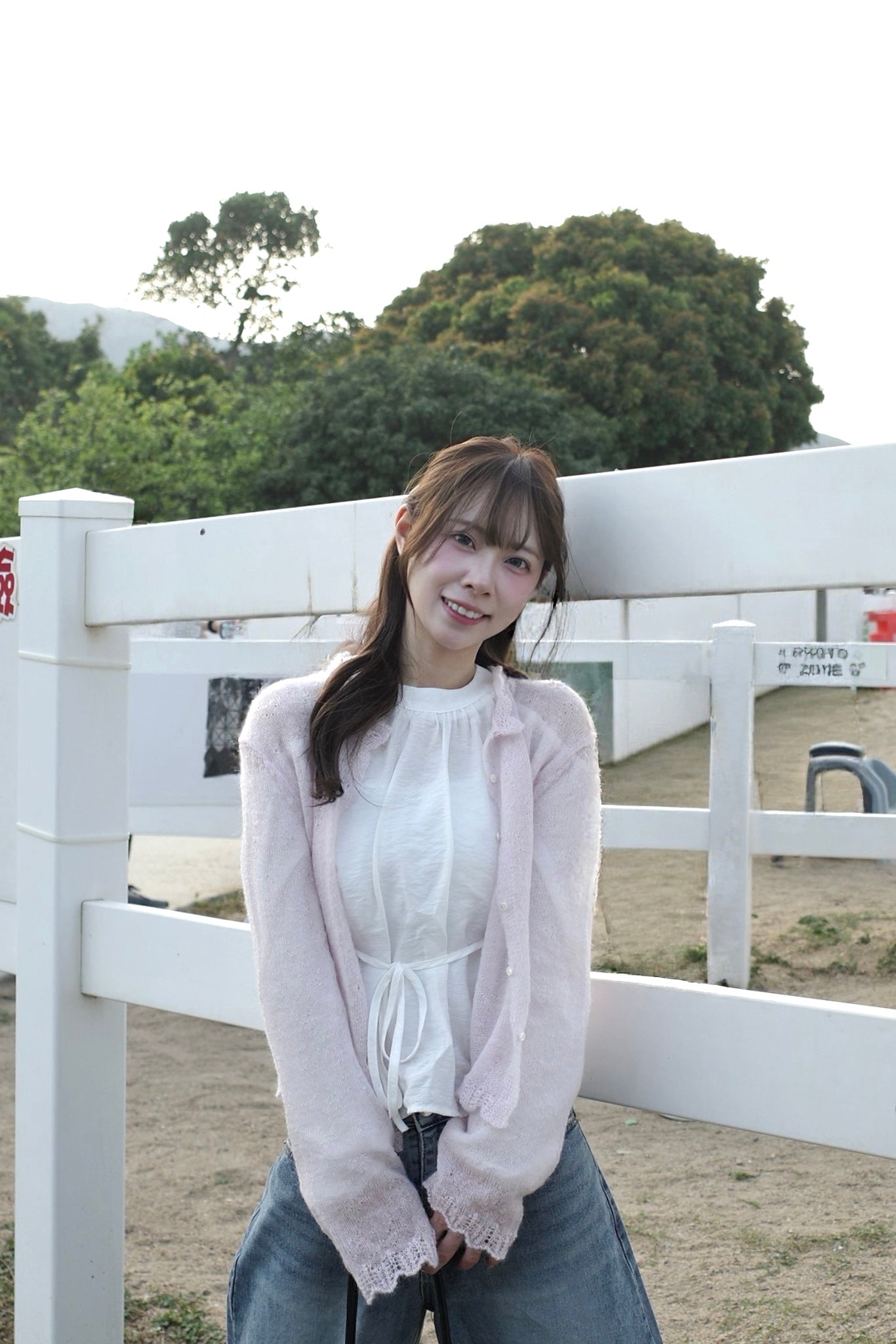 KR 春夏高質超薄羊毛清新花邊外套