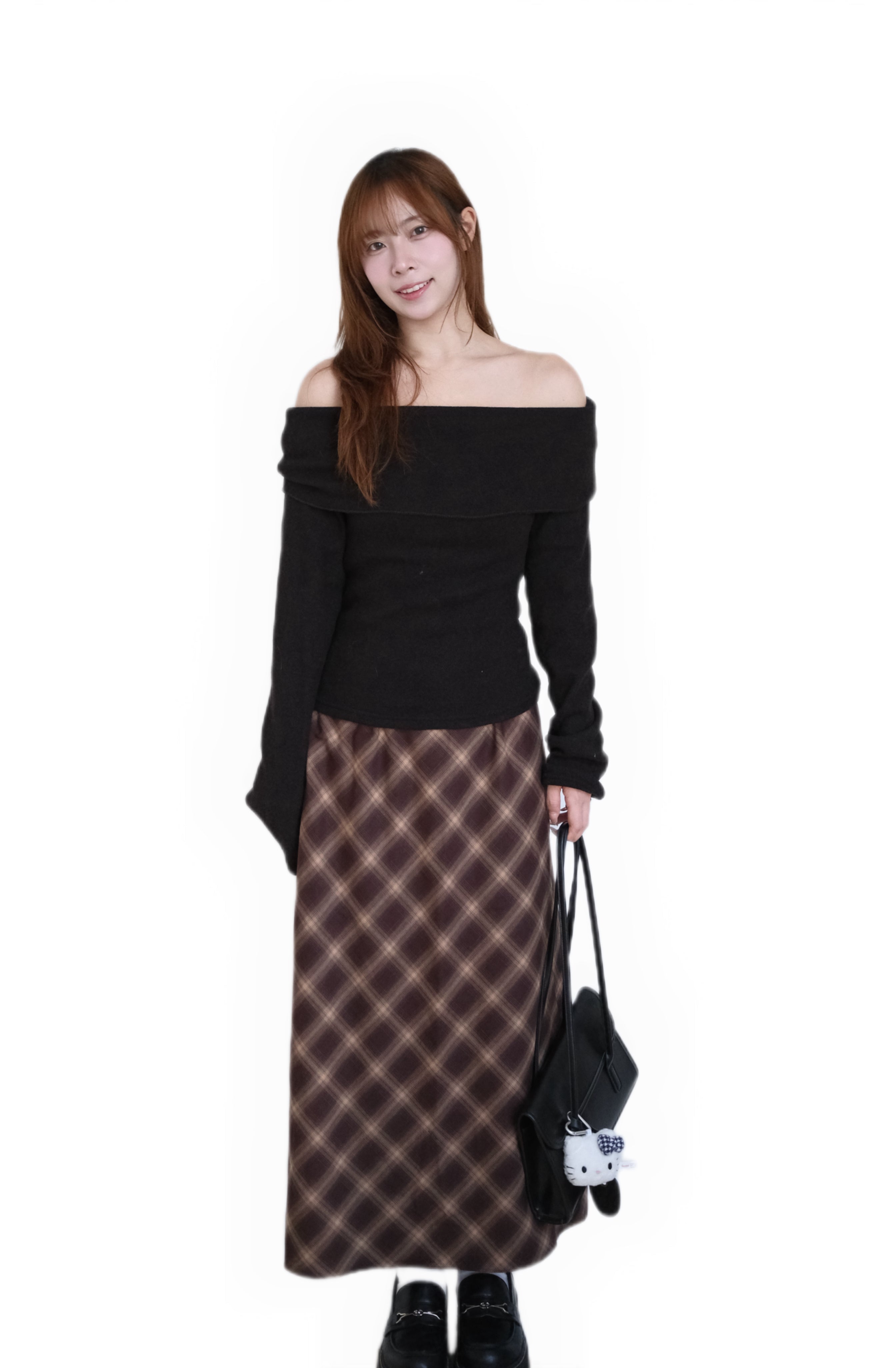 KR 新網站迎新優惠 冬日八色一字肩上衣