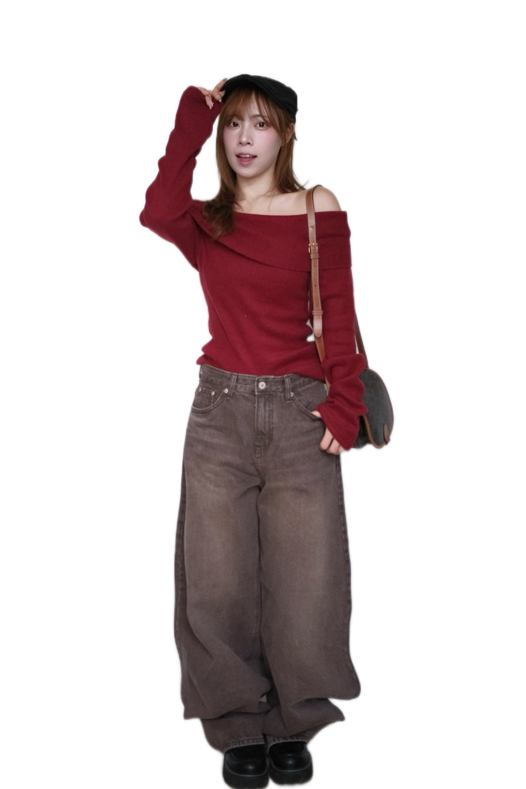 KR 新網站迎新優惠 冬日八色一字肩上衣