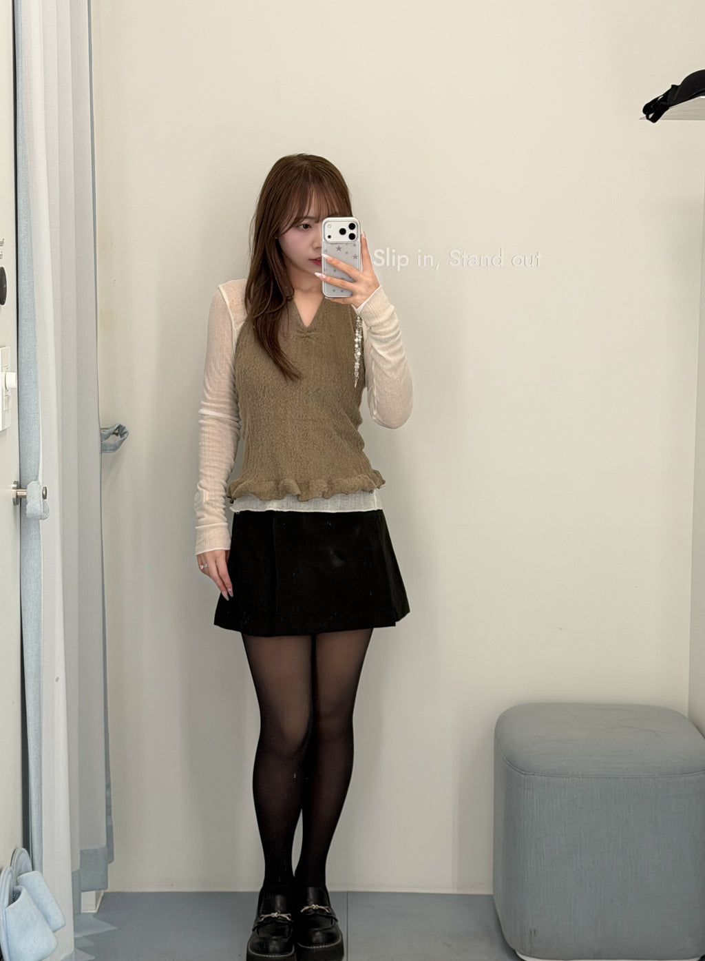 KR 短毛毛掛頸背心