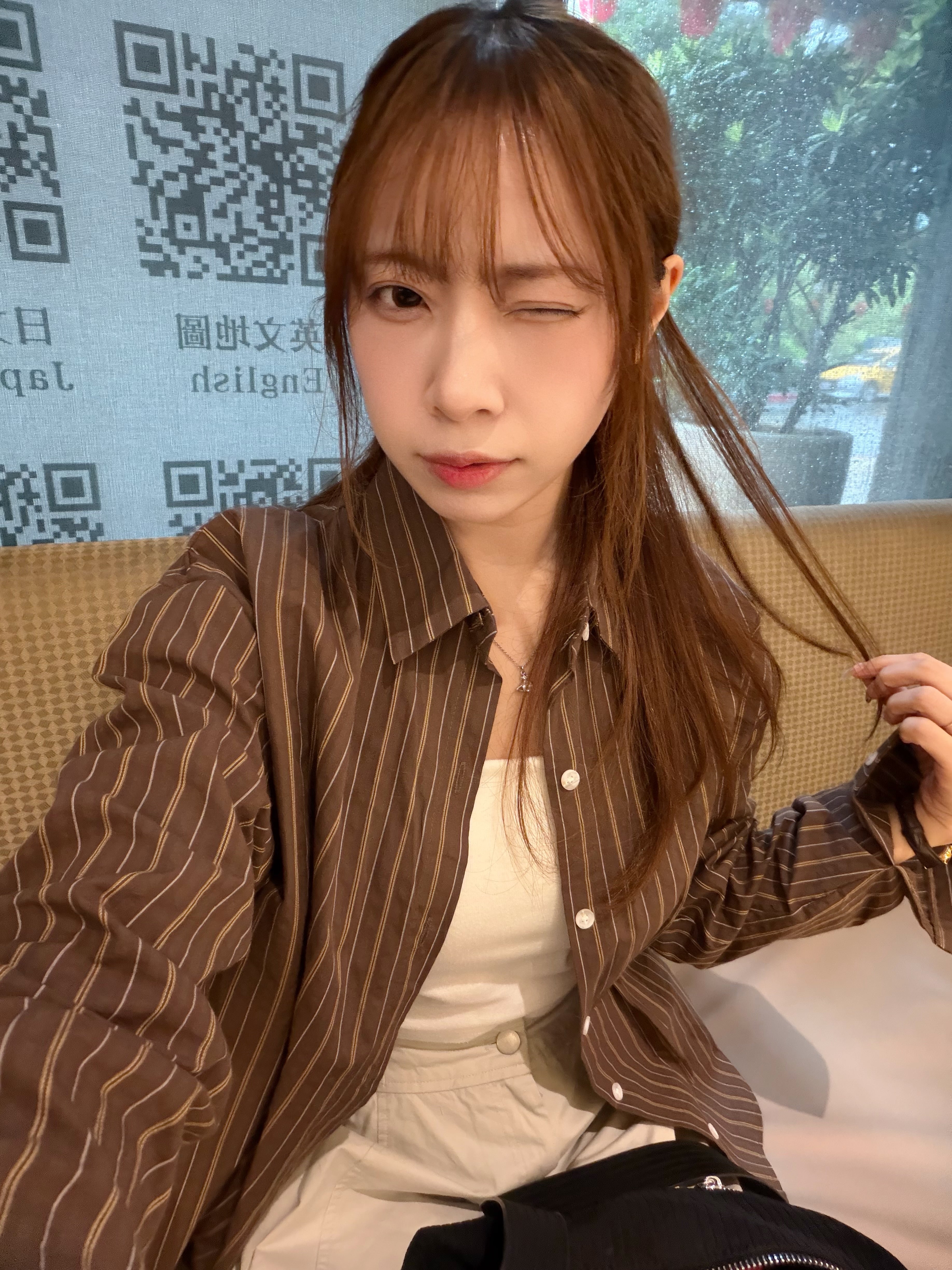 KR 條紋休閑感秋季恤衫