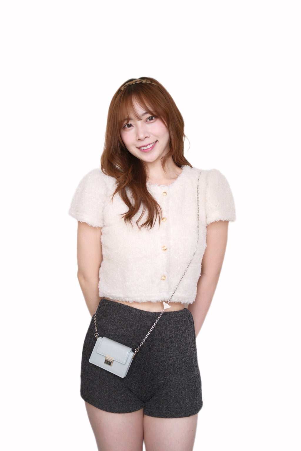 KR 小熊感毛毛泡泡袖上衣 (T251106)