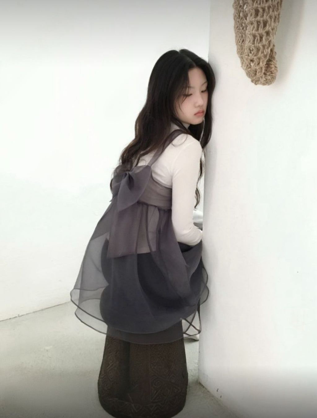 KR 26ss新色仙氣感爆登大蝴蝶結透紗OP￼