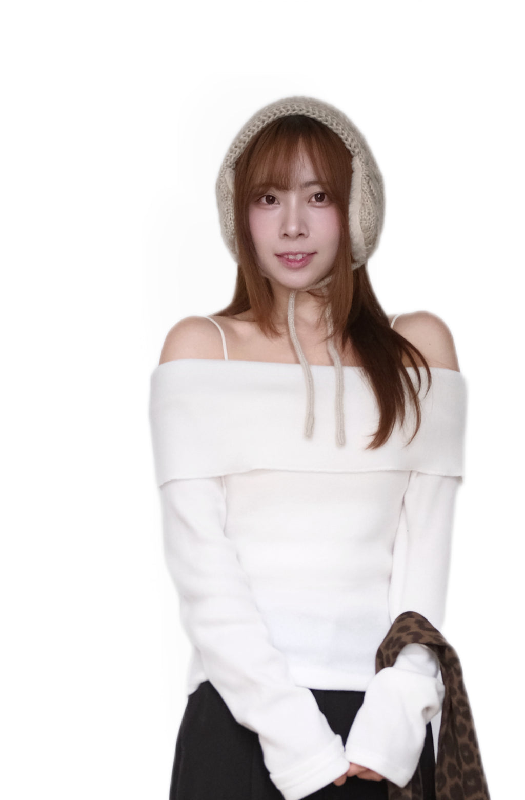 KR 新網站迎新優惠 冬日八色一字肩上衣