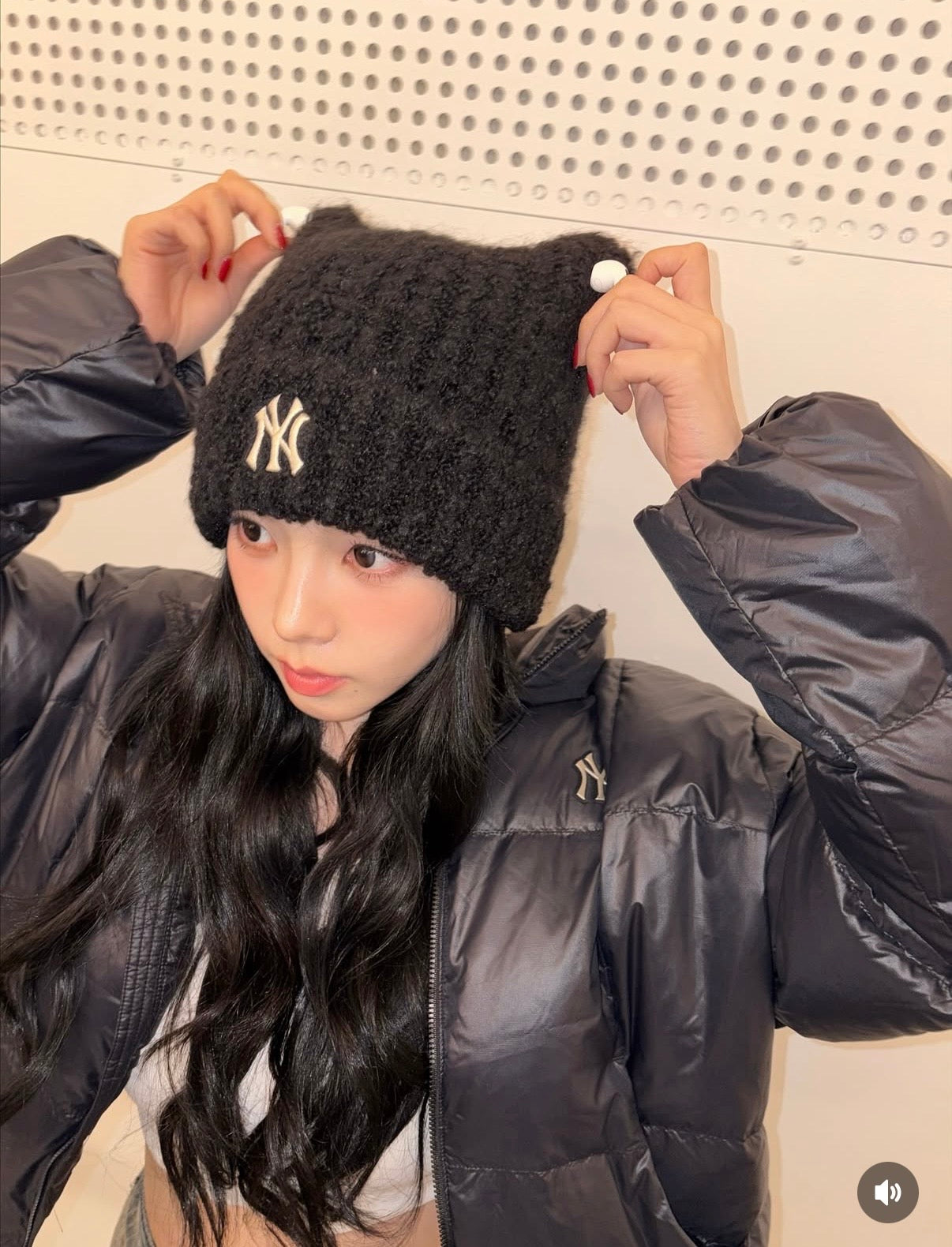 KARINA x MLB 貓耳冷帽