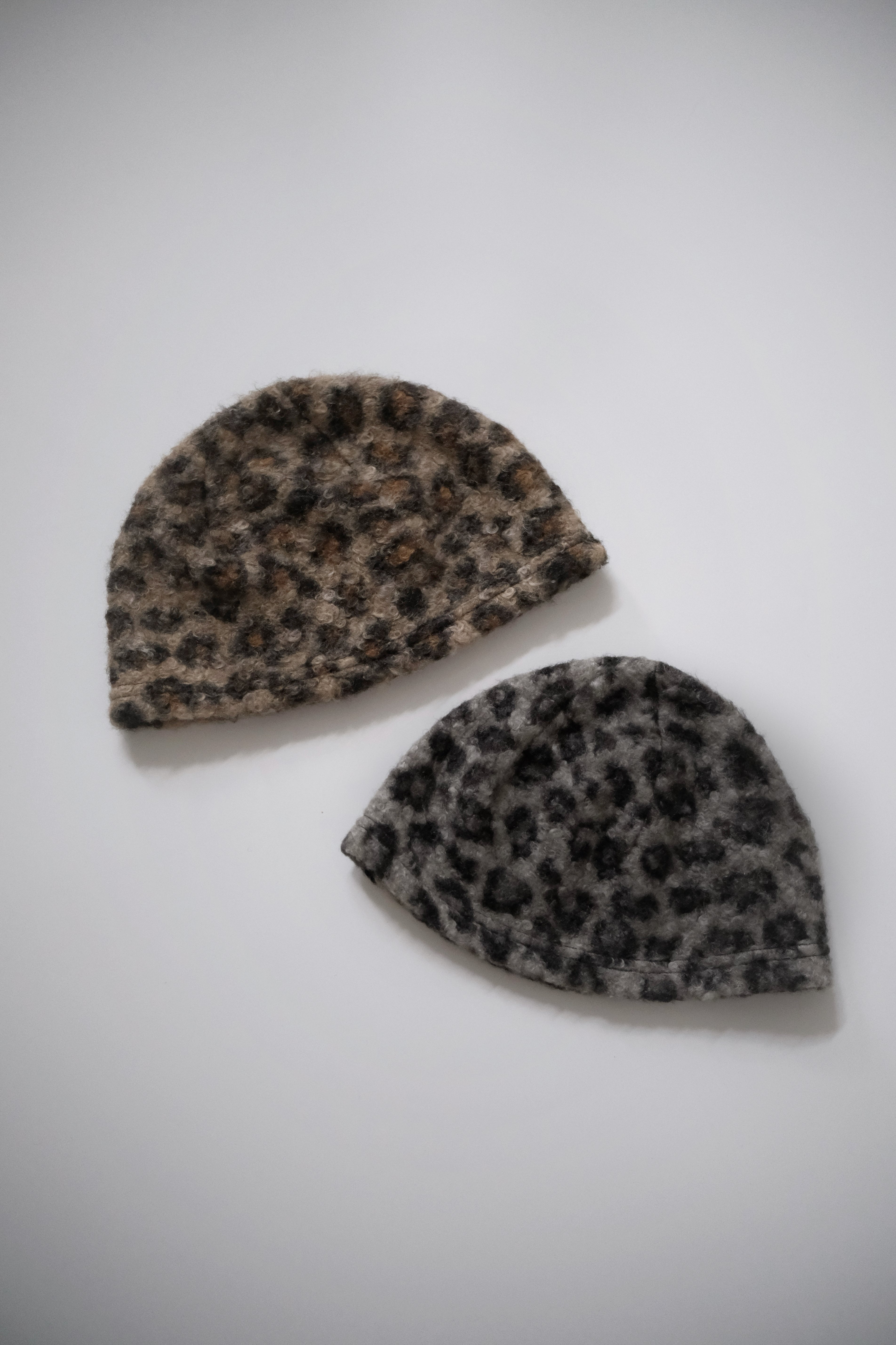 KR 小毛捲豹紋短冷帽￼