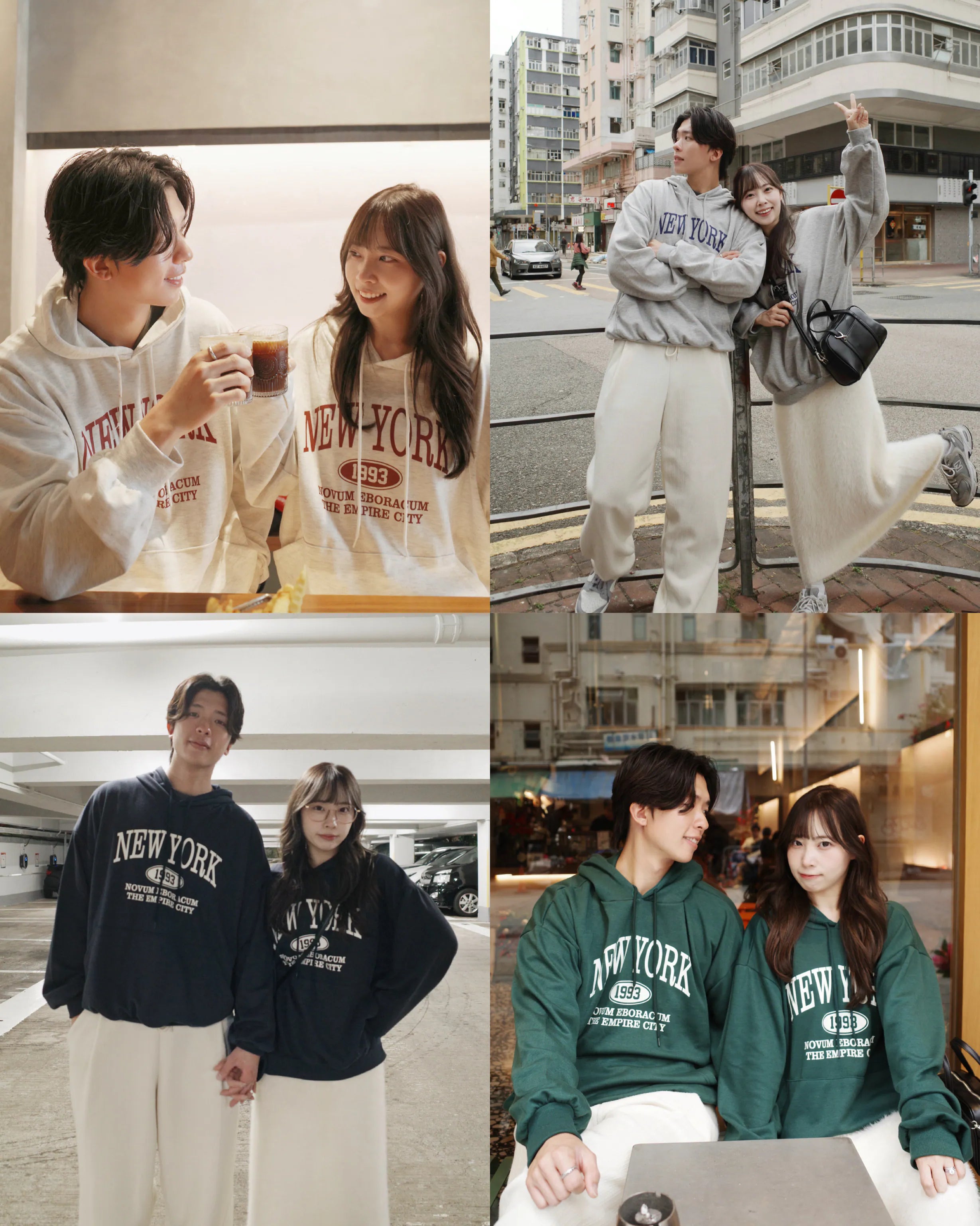 KR 25ss春裝新款超薄身 情侶衛衣 2件