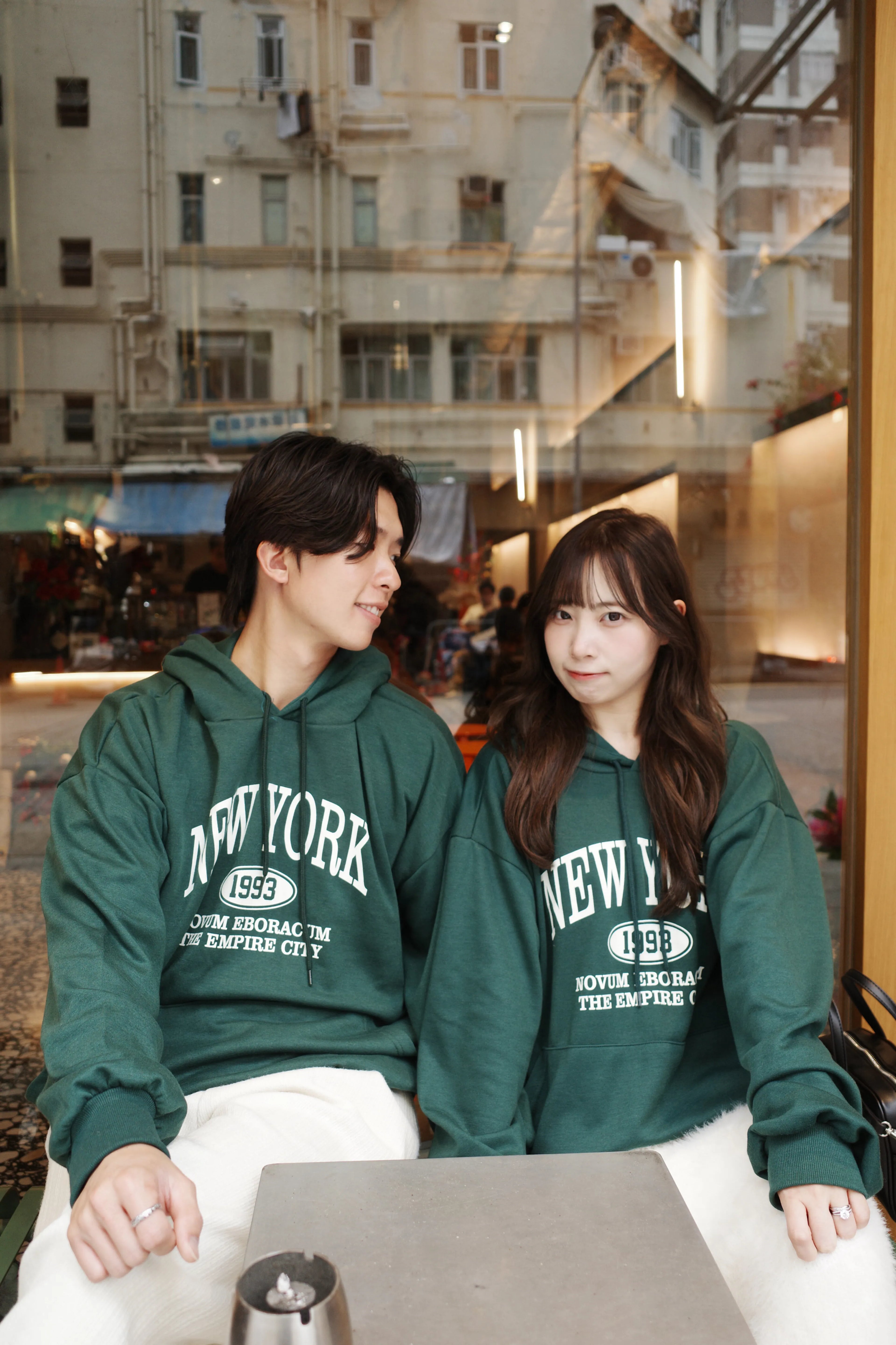 KR 25ss春裝新款超薄身 情侶衛衣 2件