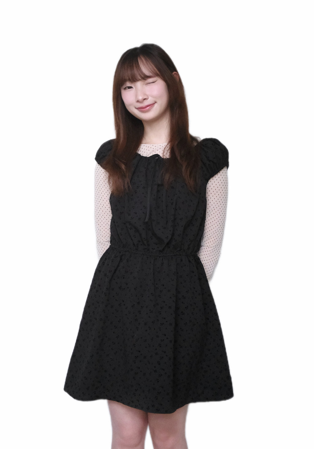 KR 暗紋小碎花小翼䄂四季OP