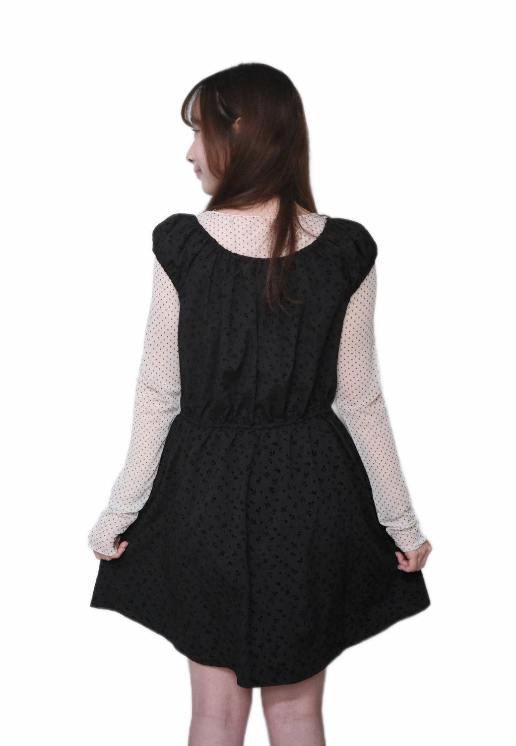 KR 暗紋小碎花小翼䄂四季OP