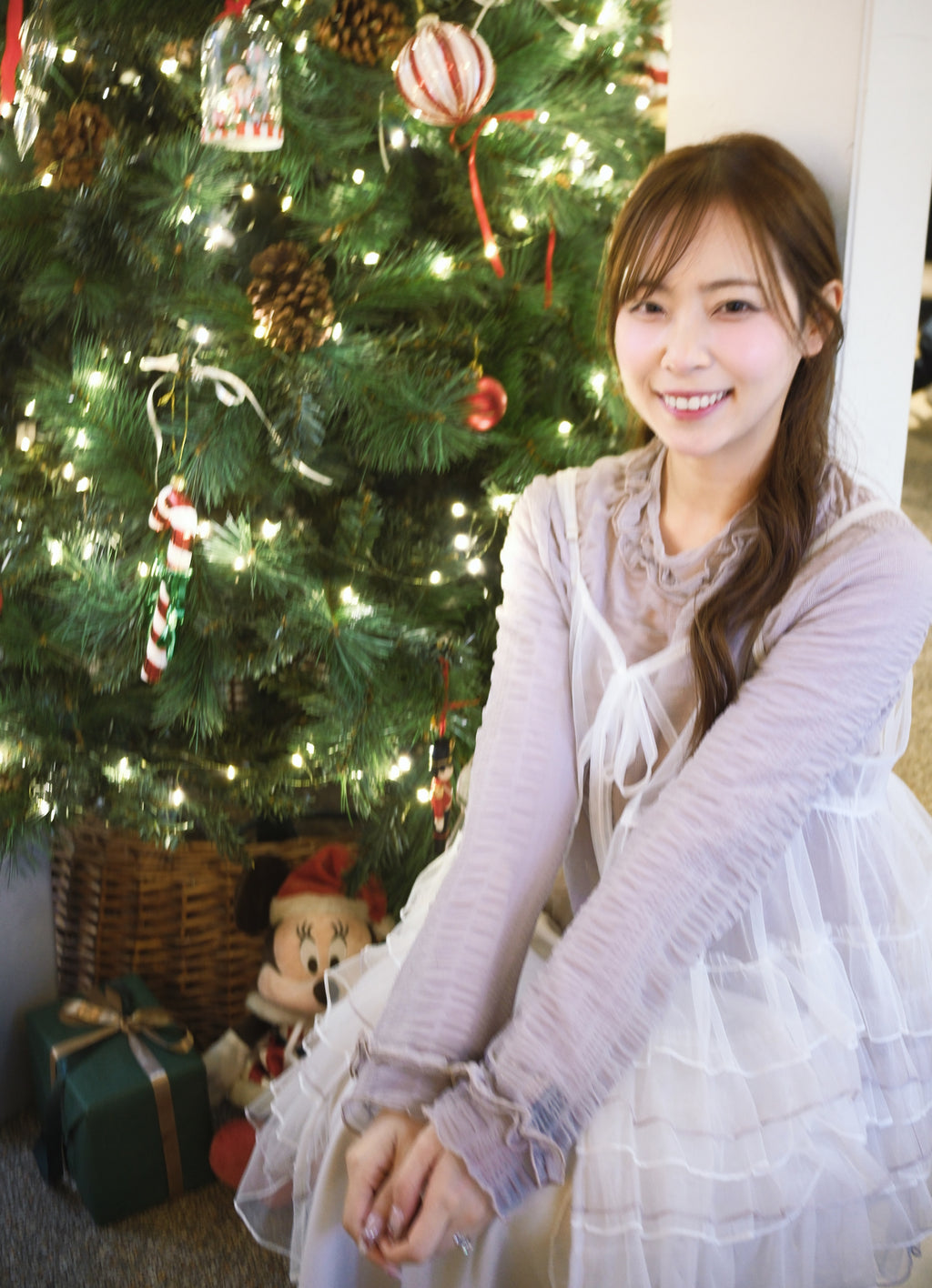 四色雪糕透紗前後兩著外撘