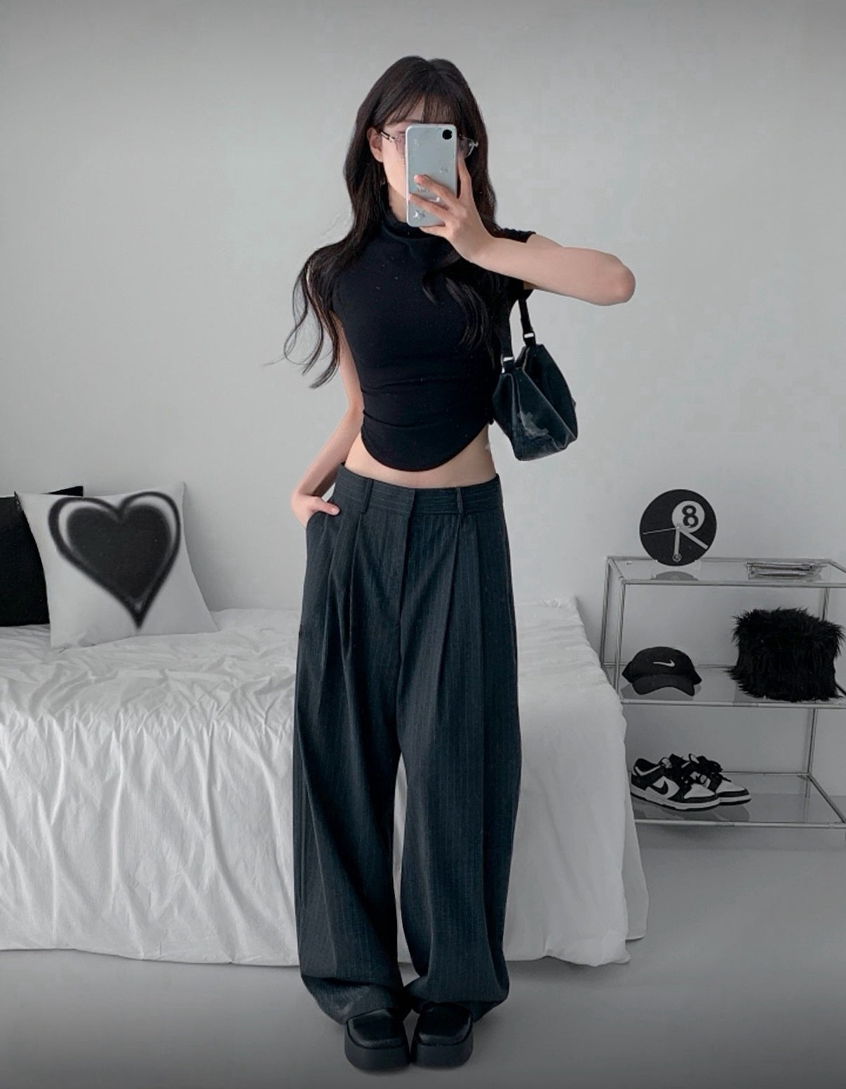 KR 🔥回饋價🔥半高領大彈性U型爆顯瘦T恤